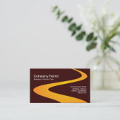 ジグザグパス – ダークブラウン付きオレンジ330000 名刺 (スタンド正面)