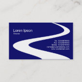 ジグザグパス – ダークブルーの白000066 名刺 (裏面)