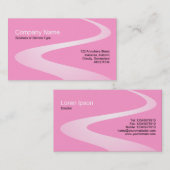 ジグザグパス – ピンクの濃淡 名刺 (正面/裏面)