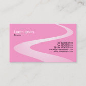 ジグザグパス – ピンクの濃淡 名刺 (裏面)