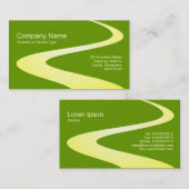 ジグザグパス – 緑669900の黄色のシェード 名刺 (正面/裏面)