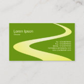 ジグザグパス – 緑669900の黄色のシェード 名刺 (裏面)