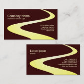 ジグザグパス – 茶色330000の黄色の影 名刺 (正面/裏面)