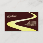 ジグザグパス – 茶色330000の黄色の影 名刺 (裏面)