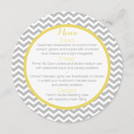 ジグザグパタモダンーンの丸みメニュー メニュー (正面)