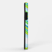 ジグザグパターン(の模様が)あるティール(緑がかった色)名イニシャル電話ケース Case-Mate iPhoneケース (裏面/右)