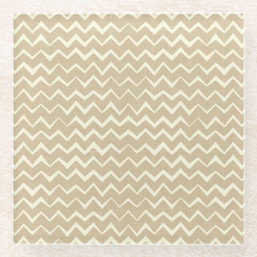 ジグザグパターン ガラスコースター (正面)