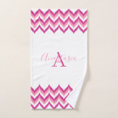 ジグザグパターン バスタオルセット (ハンドタオル)