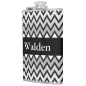 ジグザグパターン – 白黒グレー+アイディア フラスク (左)