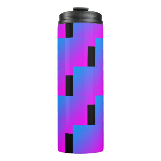 ジグザグピンクブルーブラックパープル4Roxy タンブラー (正面)