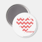 ジグザグピンク3 マグネット (正面/裏面)