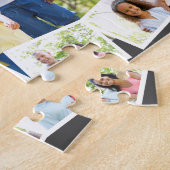 ジグザグフォトストリップ付きファミリーフォトコラージュ ジグソーパズル (側面)