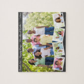 ジグザグフォトストリップ付きファミリーフォトコラージュ ジグソーパズル (縦)