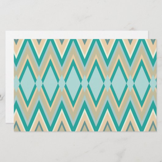 ジグザグフォン対角線 便箋 (正面/裏面)