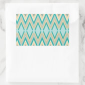 ジグザグフォン対角線 長方形シール (バッグ)