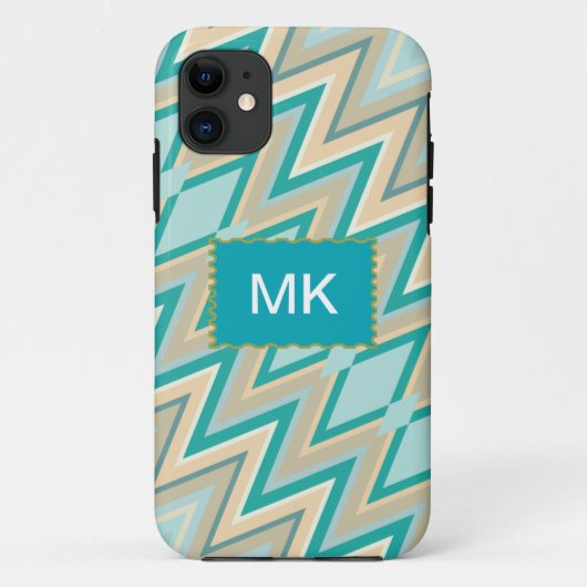 ジグザグフォン対角線 Case-Mate iPhoneケース (裏面)