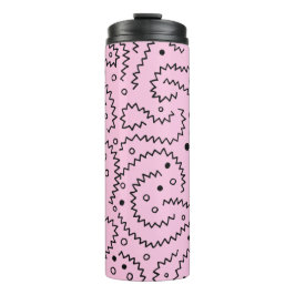ジグザグブラックラインとピンクパターン タンブラー