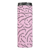 ジグザグブラックラインとピンクパターン タンブラー (裏面)