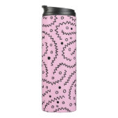 ジグザグブラックラインとピンクパターン タンブラー (回転右)