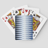 ジグザグブルーホワイトグレーベージュパターン トランプ (裏面)