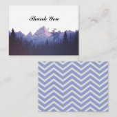 ジグザグブルーマウンテンサンキューカード ノートカード (正面/裏面)