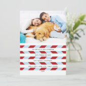 ジグザグホリデーフォトグリーティングカード シーズンカード (スタンド正面)