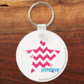 ジグザグマゼンタ2 キーホルダー (正面)