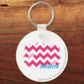 ジグザグマゼンタ4 キーホルダー (正面)
