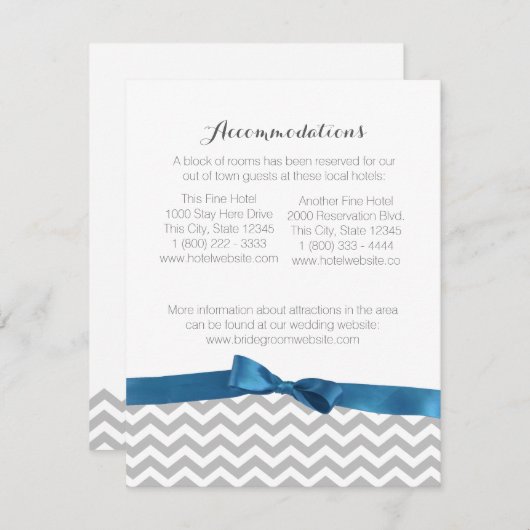 ジグザグモダン型及びボウインフォメーションカード エンクロージャーカード (正面/裏面)