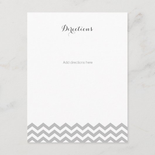 ジグザグモダン型及びボウインフォメーションカード エンクロージャーカード (裏面)