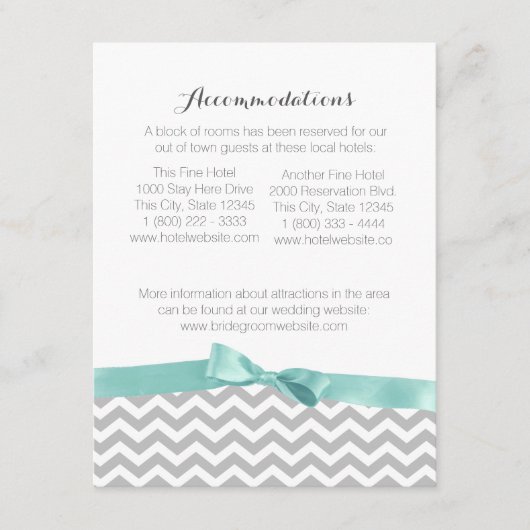 ジグザグモダン型及びボウインフォメーションカード エンクロージャーカード (正面)