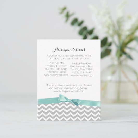 ジグザグモダン型及びボウインフォメーションカード エンクロージャーカード (スタンド正面)