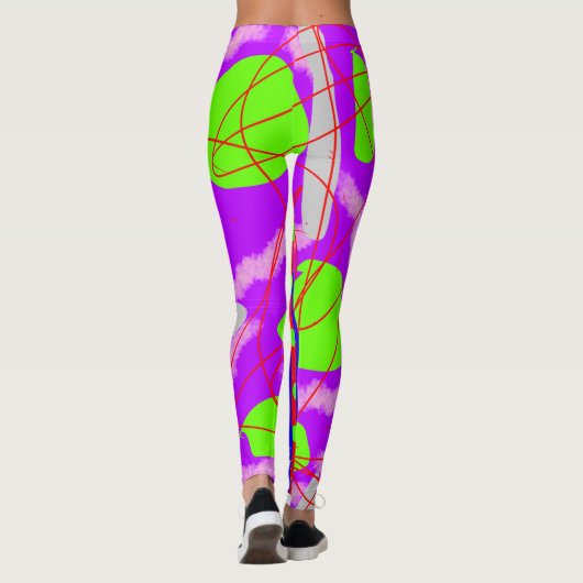 ジグザグ予測できなピエロパンツエステティック レギンス (裏面)