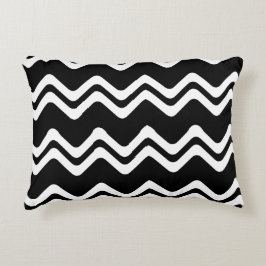 ジグザグ二重色線パターン アクセントクッション