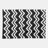 ジグザグ二重色線パターン キッチンタオル (横)