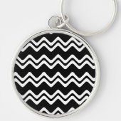 ジグザグ二重色線パターン キーホルダー (正面)