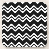 ジグザグ二重色線パターン コースター (正面)