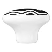 ジグザグ二重色線パターン セラミックノブ (側面)