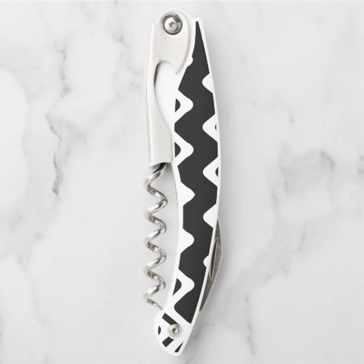 ジグザグ二重色線パターン ソムリエナイフ (正面)