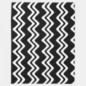 ジグザグ二重色線パターン フリースブランケット (正面)
