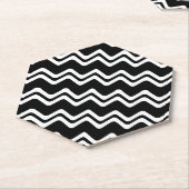 ジグザグ二重色線パターン ペーパーコースター (アングル)