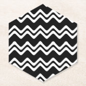 ジグザグ二重色線パターン ペーパーコースター (正面)