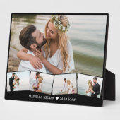 ジグザグ写真ストリップ付きのウェディングフォトコラージュ フォトプラーク (側面)