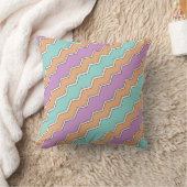 ジグザグ幾何パターン クッション (ブランケット)