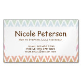ジグザグ形のお母さんのテレホンカード マグネット名刺 (正面)