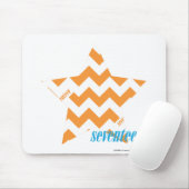 ジグザグ形のオレンジ3 マウスパッド (マウス)