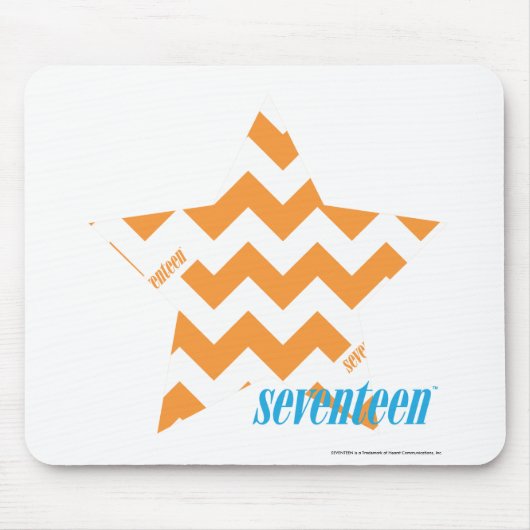 ジグザグ形のオレンジ3 マウスパッド (正面)