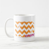 ジグザグ形のオレンジ4 コーヒーマグカップ (左)