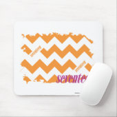 ジグザグ形のオレンジ4 マウスパッド (マウス)