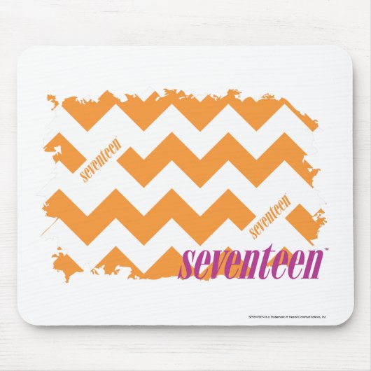 ジグザグ形のオレンジ4 マウスパッド (正面)